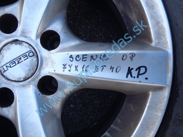elektróny na renault scénic III, disky, 7Jx16 ET40